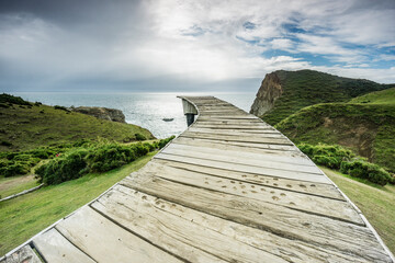 Muelle de las ánimas, Pirulil, costa occidental de la Isla Grande de Chiloé ,provincia de Chiloé...