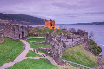 castillo de Urquhart, Patrimonio Nacional Escocés, lago Ness, Inverness, Highlands, Escocia, Reino...