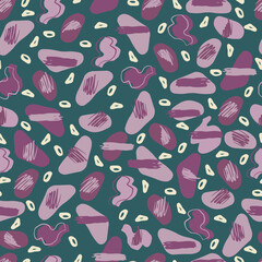 abstract seamless vector pattern chaotic different figures on contrasting background. Simple geometric pattern with Artistic shapes.