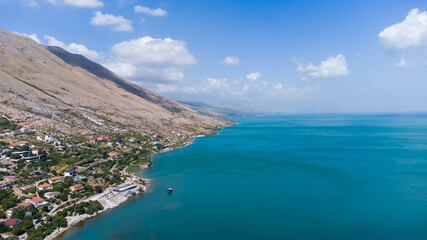 Fototapeta premium lake shkoder albania. picture taken on the north Albanian artificial lake.