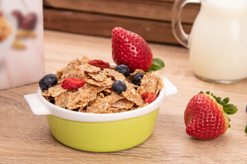 bowl of cereal and fruit