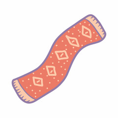 hand drawn filled outline furry scarf icon
