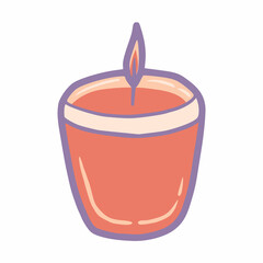 hand drawn filled outline aromatherapy candle icon