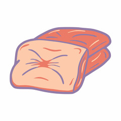 hand drawn filled outline double stack and lean back pillow icon