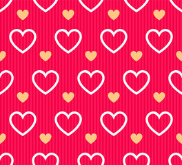 Vector illustration with big and little heart.