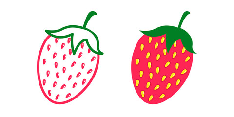 Vector strawberry icon.