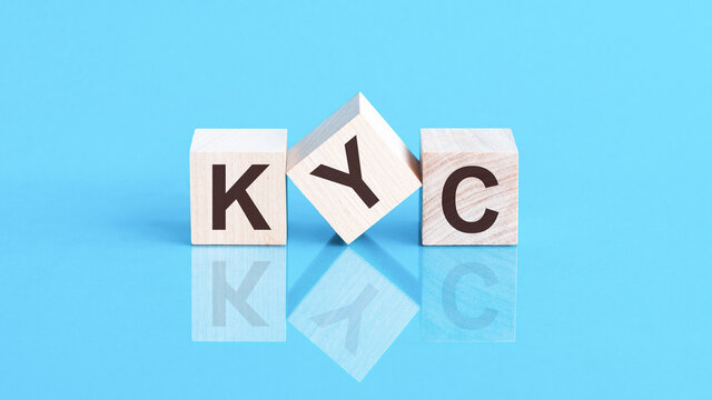 KYC is an abbreviation of the Know Your Customer - the text is written on wooden cubes