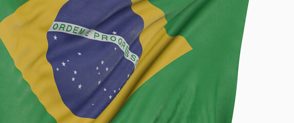 brazil flag background flying modern banner.
