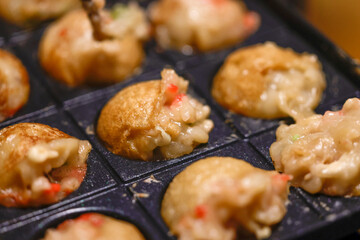 Japanese takoyaki street food