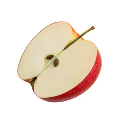 Half an apple isolated on white background