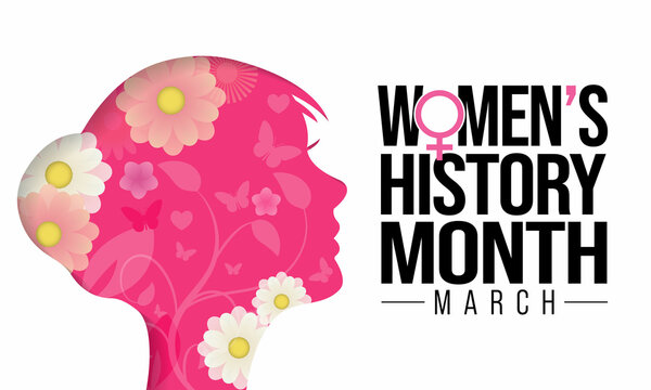 Women's History month is observed every year in March, is an annual declared month that highlights the contributions of women to events in history and contemporary society. Vector illustration design.