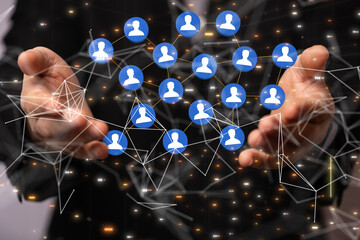 conference Digital Network and data concept
