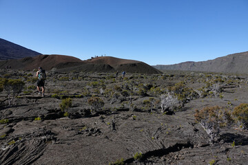 Ascension du Piton de la Fournaise sur l'île de la Réunion
