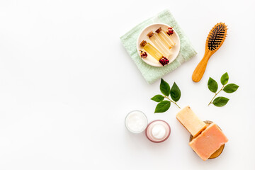 Set of hair care cosmetic products for hair treatment