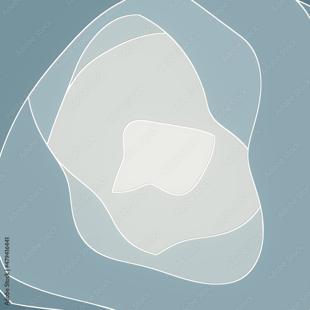 Aufkleber 3d rendering digital illustration of a flat wavy surface. Modern abstract template. Design element
