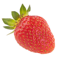 red strawberry isolated on white background