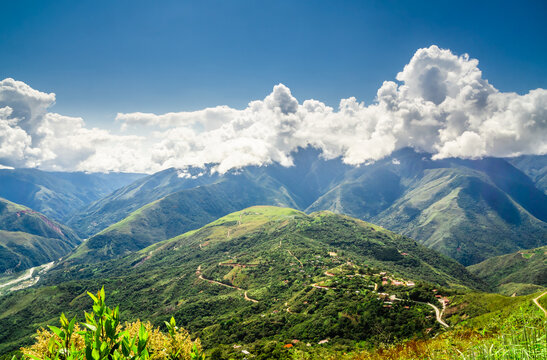 Mountains near Coroico in Yungas mountains, Bolivia