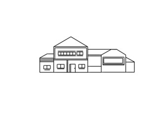 illustration of a house building home Icon