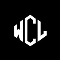 WCL letter logo design with polygon shape. WCL polygon and cube shape logo design. WCL hexagon vector logo template white and black colors. WCL monogram, business and real estate logo.