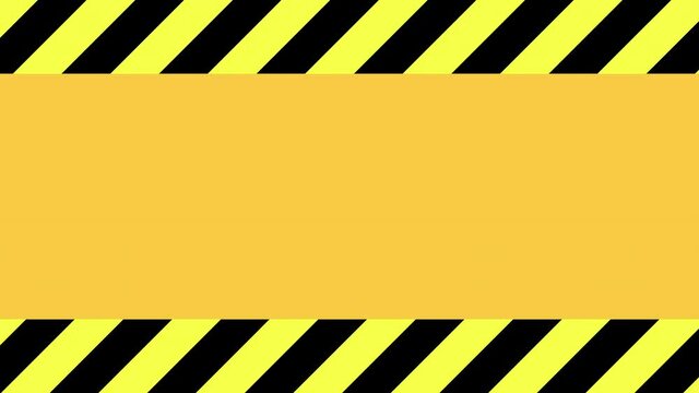 A slowly moving warning caution tape, angled stripes, horizontal scrolling. Orange background.
