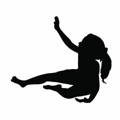a girl body silhouette vector