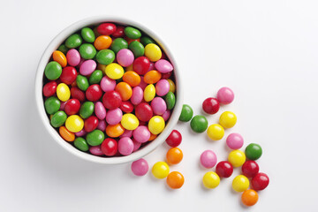 Colorful skittles candies