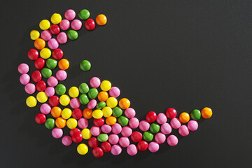 Colorful skittles candies
