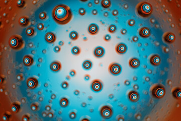 colorful waterdrop circles with color background