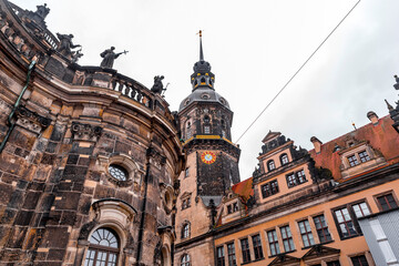 Exterior view of the Residenzschloss in the old town of Dresden, Germany