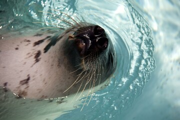 Seal swimming in water