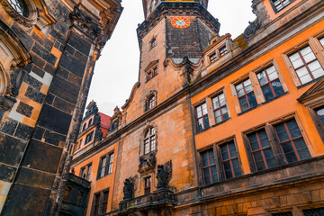 Exterior view of the Residenzschloss in the old town of Dresden, Germany