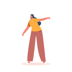 Conflict, Confrontation Concept with Aggressive Female Character. Angry Woman Screaming, Gesturing with Hands