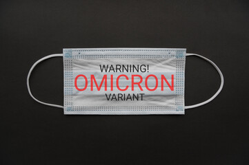 Medical mask isolated on background. Close-up of Coronavirus or COVID-19 protective face mask....