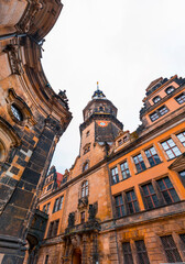 Exterior view of the Residenzschloss in the old town of Dresden, Germany