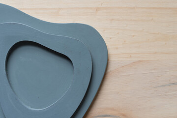 wooden shape on a plain wood surface