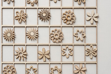 floral ornaments in a grid