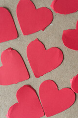 torn paper hearts background