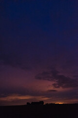 sunset nightscape in south sweden