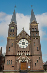 Fototapeta na wymiar Catholic Church in Duivendrecht, North Holland, that was built in 1878