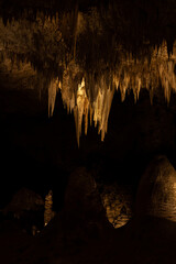 White Chandelier Formation in Carlsbad Caverns