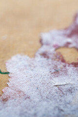 Textura Grunge de papel sobre madera, caso fallido de transferencia a la madera.