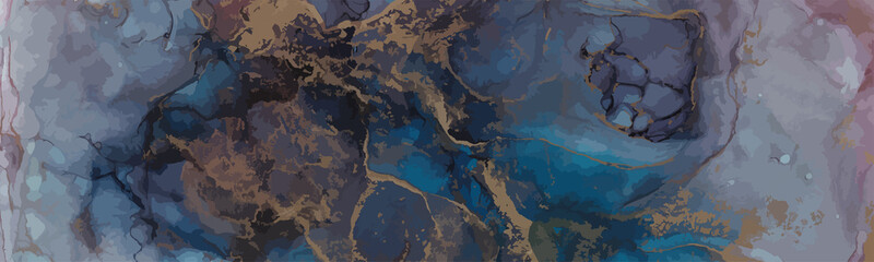 Modern creative design,  background marble texture. Alcohol ink. Vector illustration.