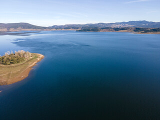 Amazing Aerial view of Batak Reservoir, Bulgaria