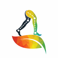 Prosthetic Leg Logo Template Design. Orthopedic and Physiotherapy clinic vector design.