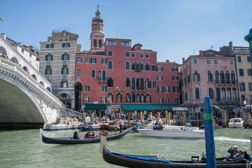 Fototapeta na wymiar Venice ,Italy, grand canal, Rialto bridge ,2019,Rialto's Bridge 