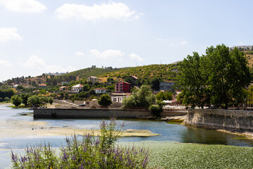Panoramic view of the city of Shkoder and Lake Skadar, Albania