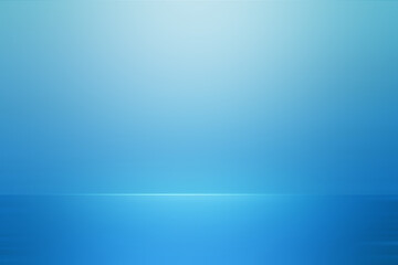 empty blue studio room 3d background for product montage.  