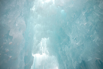texture of frigid frozen ice hanging 