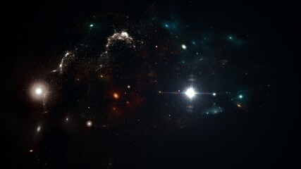 Planets Galaxy Science Fiction Wallpaper Beauty Deep Space Cosmos Physical Cosmology Stock Photos.