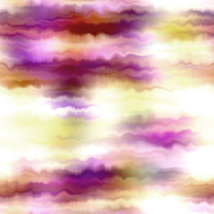 Bleed stripe summer tie dye batik beach wear pattern. Seamless variegated gradient space dyed shibori effect. Washed out painterly trendy fashion print background. 